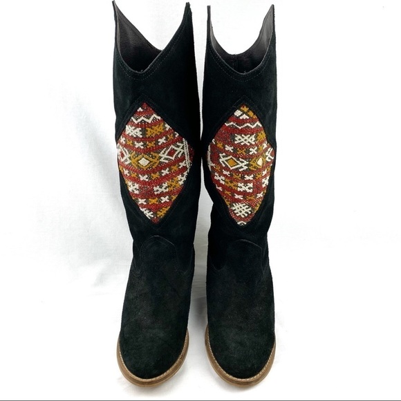 Howsty midki suede embroidered western boho cowboy boots, size 38 - Picture 5 of 15